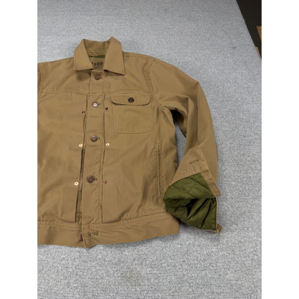 Gap 1969 Mens Cedar Canvas Workwear Jacket Tan Brown Quilted Lining Small HOL10 - Picture 10 of 15